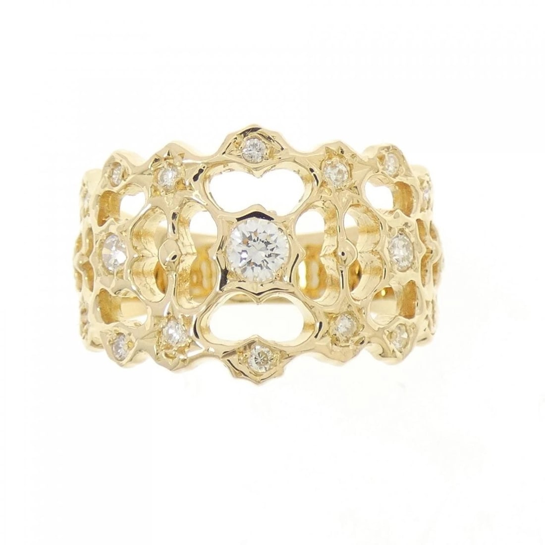 K18YG DIAMOND RING - 2