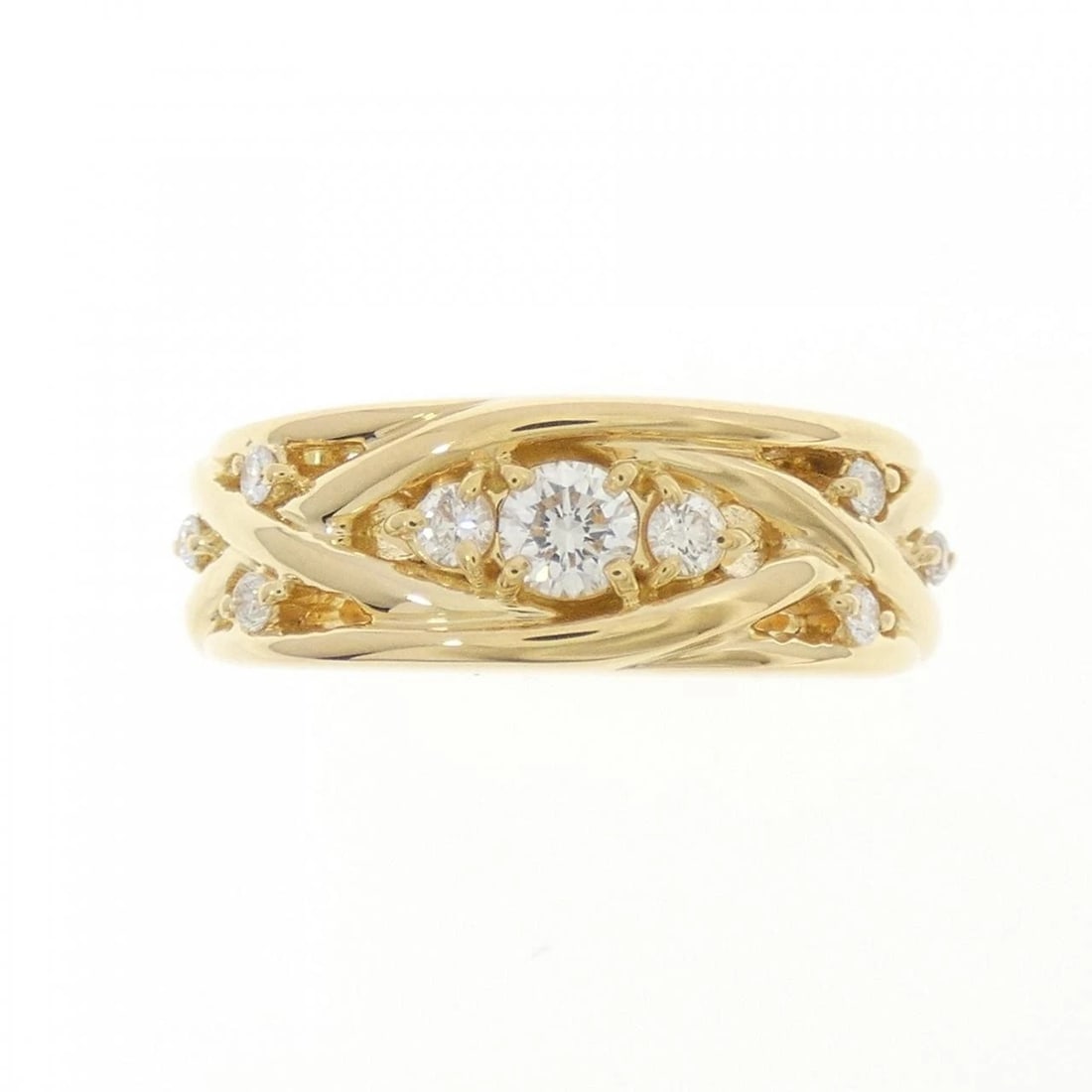 K18YG DIAMOND RING - 2