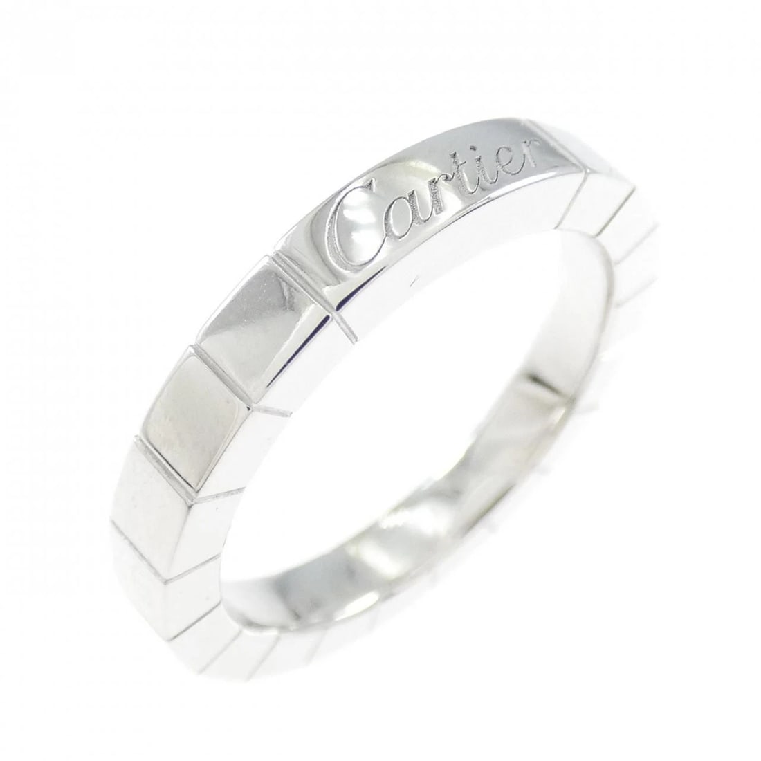 CARTIER LANIERES RING: Cartier Lanieres Ring Brand: Cartier Type: Ring Material: 750 White Gold, Color: White Gold Size: 5 US US Accessories: None Accessories Notice: When purchasing pre-owned goods, please refe