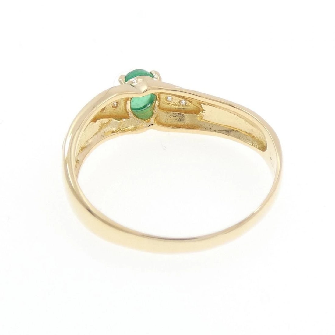 K18YG EMERALD RING - 2