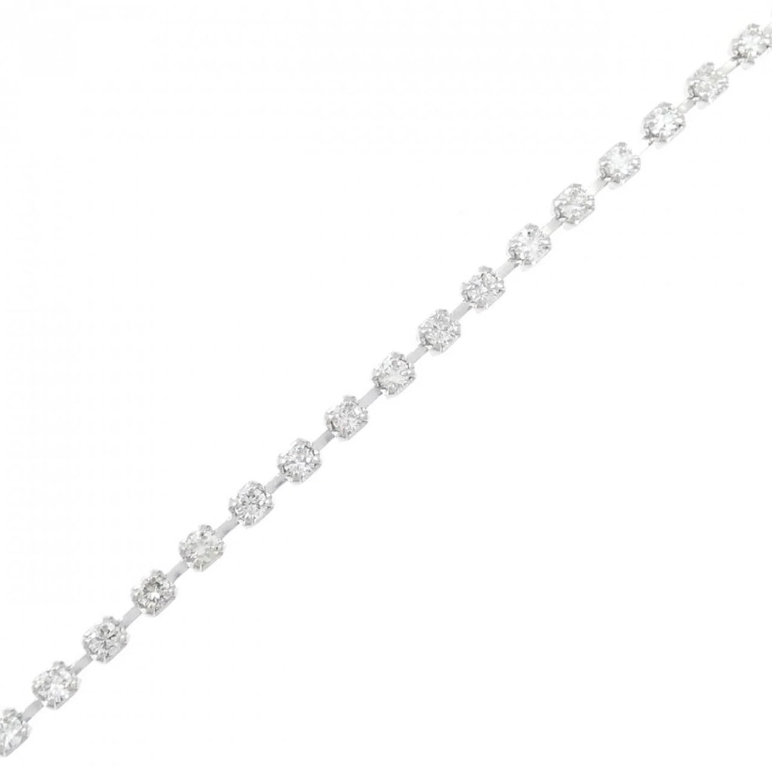 PT850 DIAMOND BRACELET: PT850 Diamond Bracelet Brand: Unbranded Type: Bracelet Material: Platinum 850, Main Stone/Creation Natural Color: None Size: 18cmActualSize Max W: 1.9mm Accessories: None Accessories Notice: