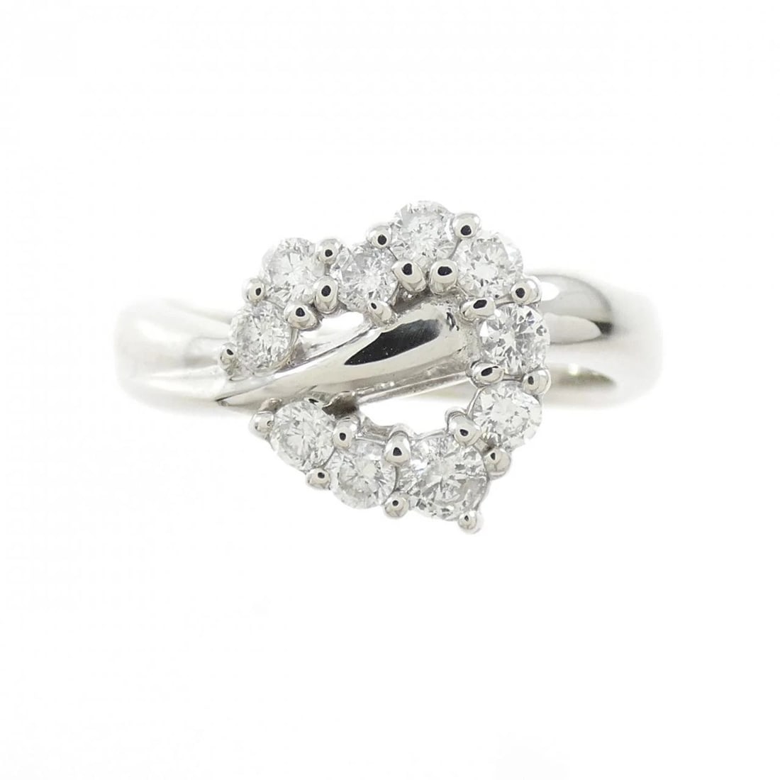 PT900 HEART DIAMOND RING - 2