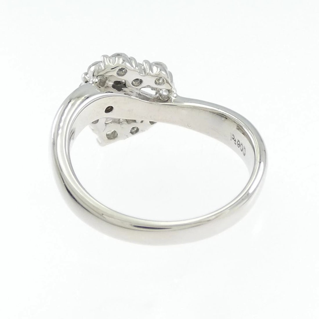 PT900 HEART DIAMOND RING - 3
