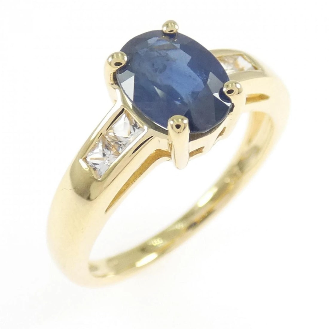 18KYG SAPPHIRE RING: 18KYG Sapphire Ring Brand: Unbranded Type: Ring Material: 18K Yellow Gold, Main Stone/Creation Sapphire Color: Yellow Gold Size: 7 ( US size) Accessories: None Accessories Notice: When