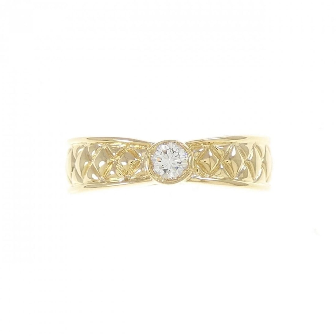 K18YG DIAMOND RING - 2