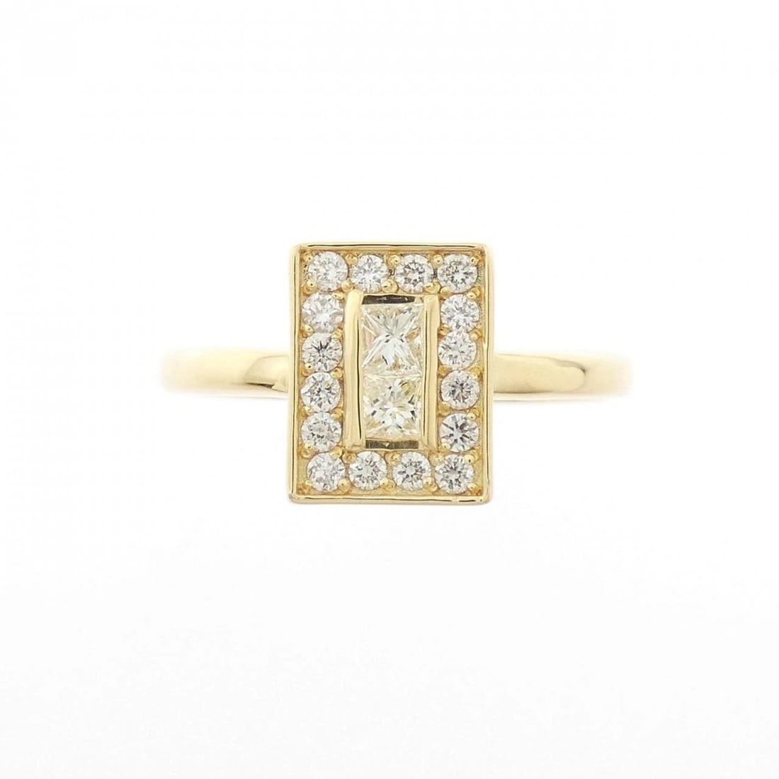 K18YG DIAMOND RING - 2