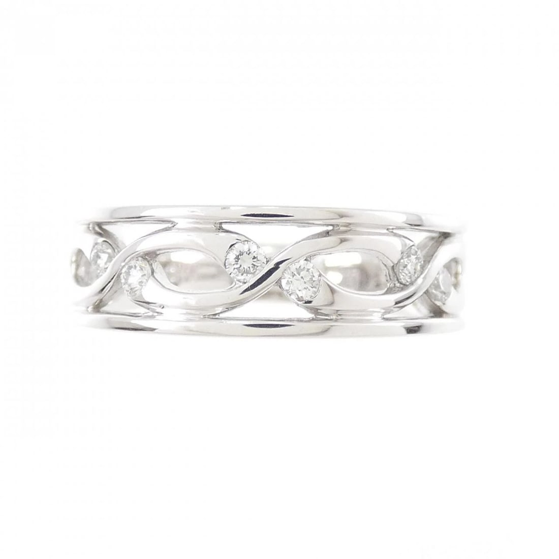 K18WG DIAMOND RING - 2