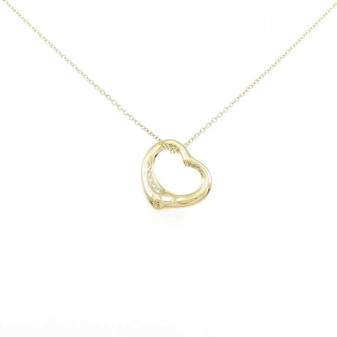 TIFFANY&CO. OPEN HEART NECKLACE: TIFFANY&Co. Open Heart Necklace Brand: TIFFANY&Co. Type: Necklace Material: 18K, Main Stone/Creation Natural Color: Gold Size: Actual Size Pendant length approx. x width approx.: 15.5mmx15.5mm