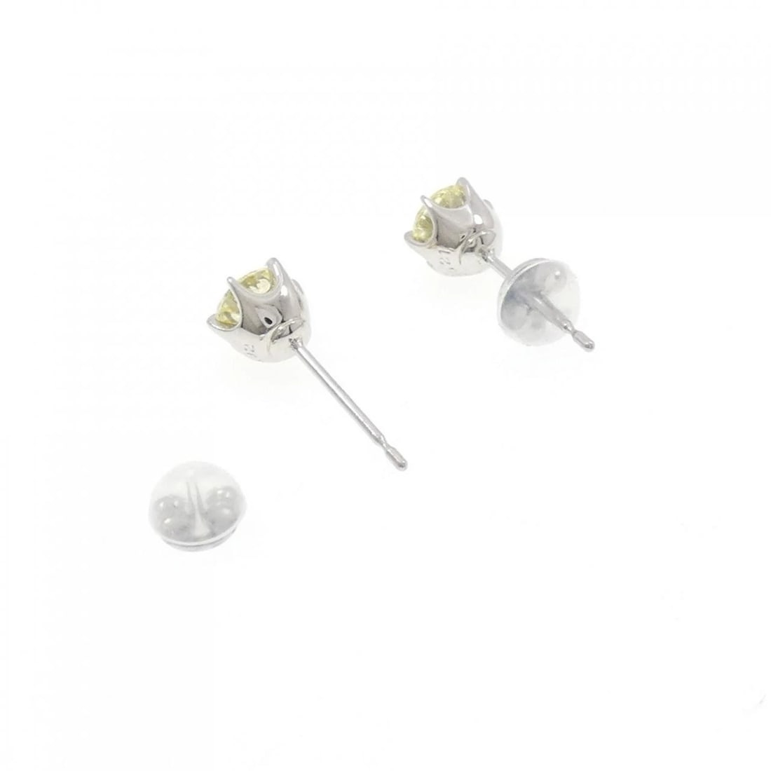 PT900 SOLITAIRE DIAMOND EARRINGS - 3