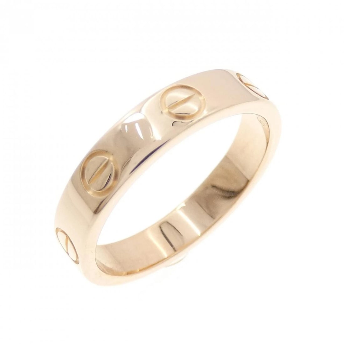 CARTIER MINI LOVE RING: Cartier Mini Love Ring Brand: CARTIER Type: Ring Material: 750 Pink Gold, Main Stone/Creation Natural Color: Pink Gold Size: US 5.5 Accessories: None Accessories Notice: When purchasing pr