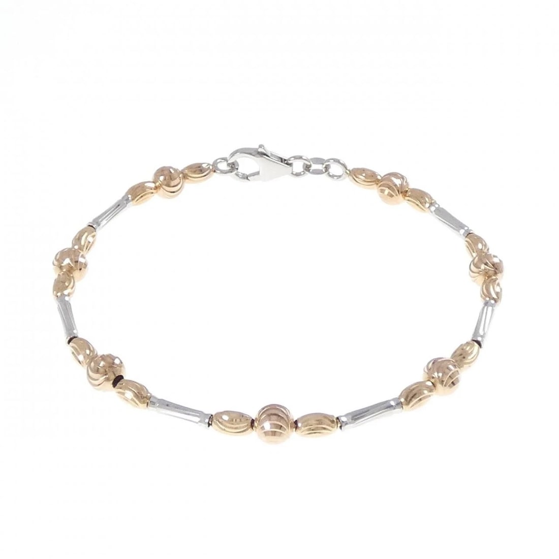750PG 750WG BRACELET: 750PG 750WG Bracelet Brand: Unbranded Type: Bracelet Material: 750 Pink Gold 750 White Gold, Color: White GoldPink Gold Size: 15.5cm Accessories: None Accessories Notice: When purchasing