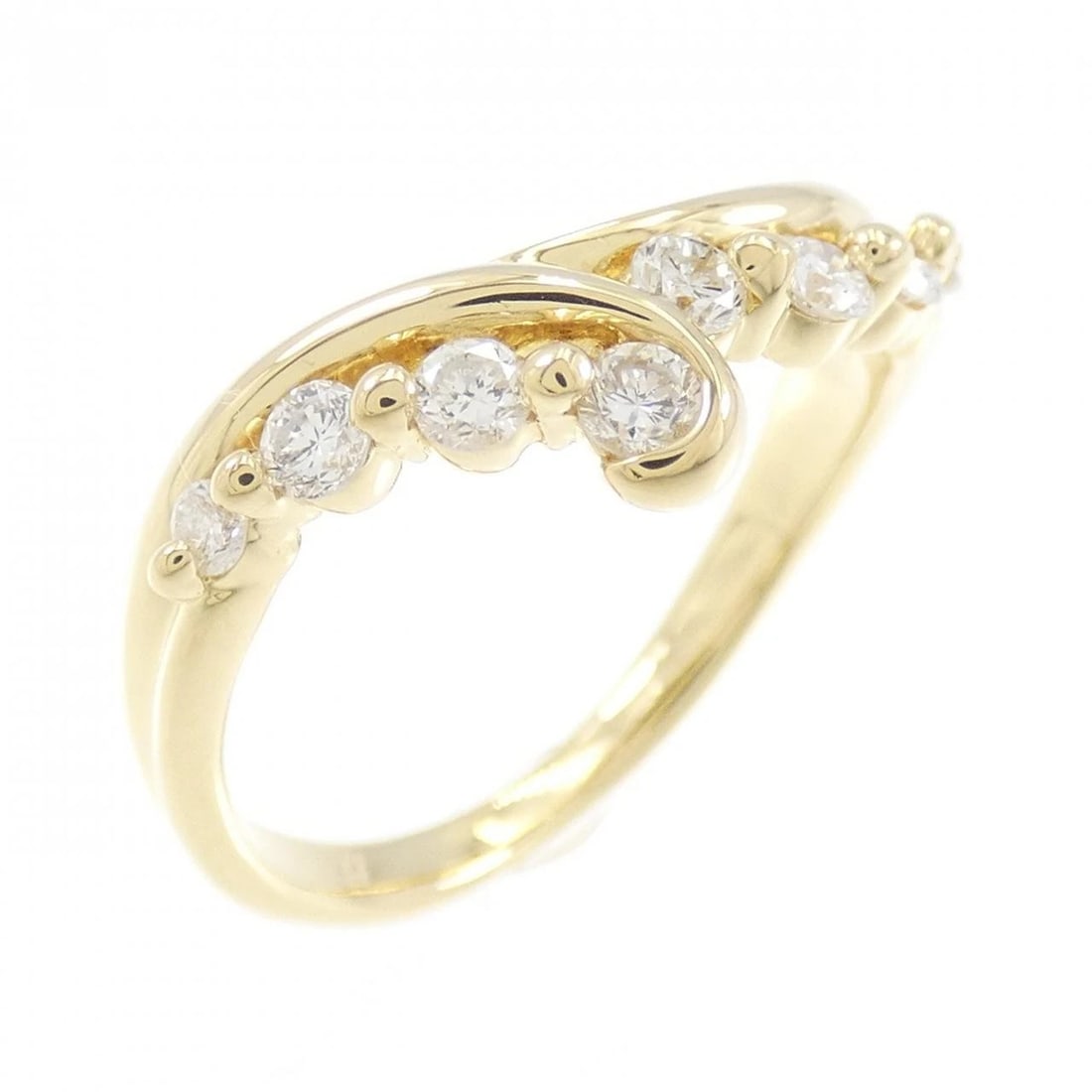 K18YG DIAMOND RING: K18YG Diamond Ring Brand: Unbranded Type: Ring Material: K18 Yellow Gold, Main Stone/Creation natural Color: Yellow Gold Size: 6.5 US Accessories: None Accessories Notice: When purchasing