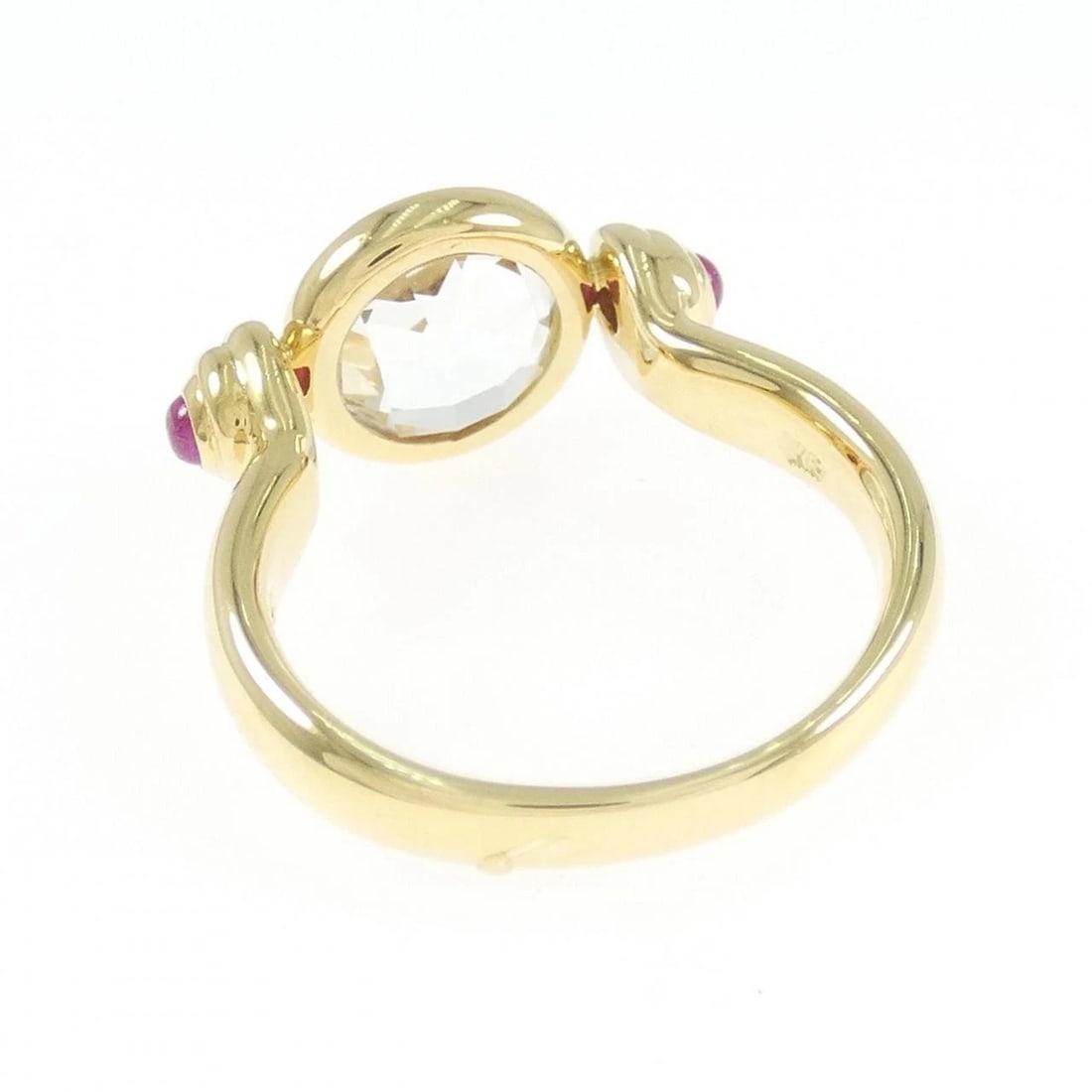 K18YG WHITE TOPAZ RING - 3