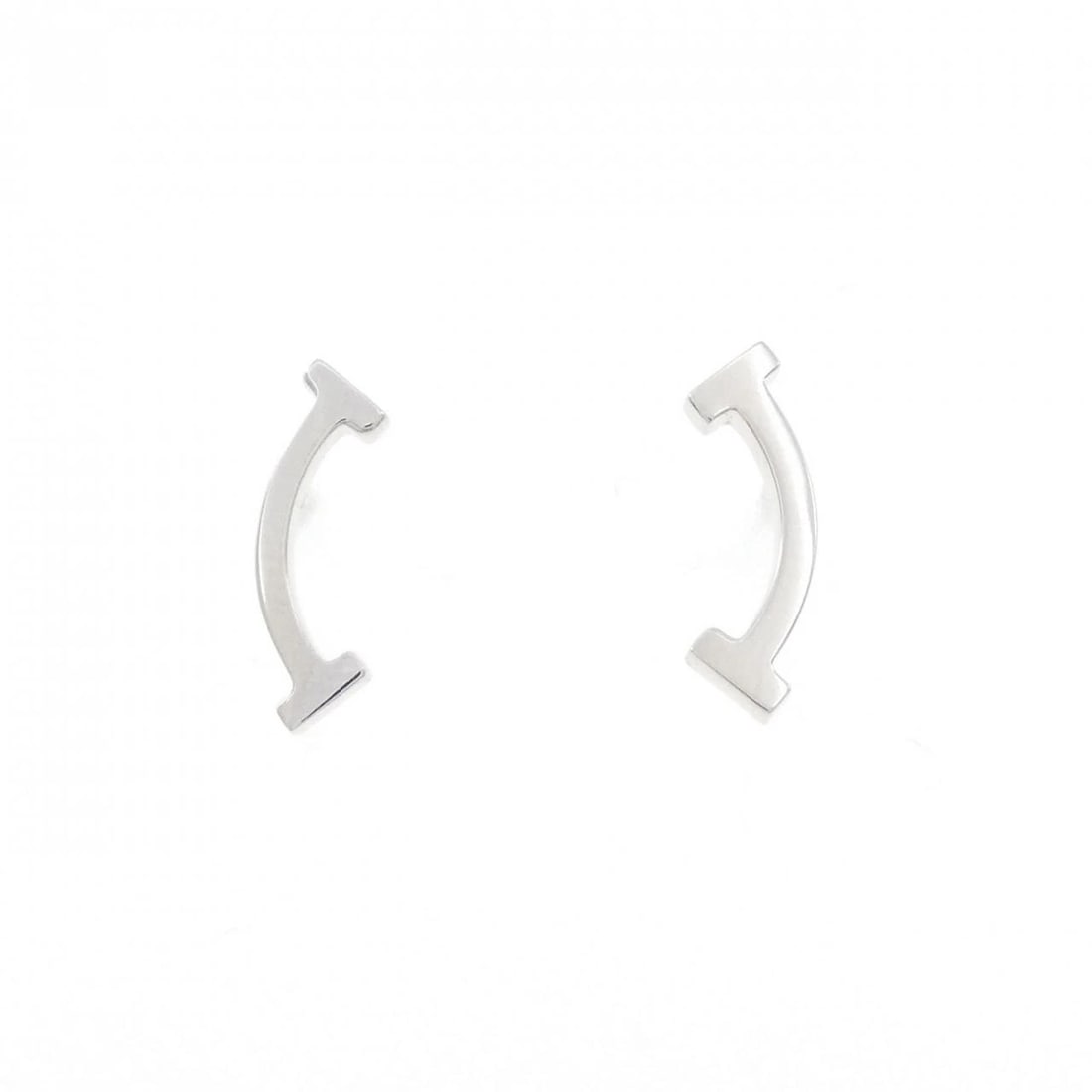 TIFFANY T SMILE EARRINGS: Tiffany T Smile Earrings Brand: Tiffany Type: Earrings Material: 750 White Gold, Color: White Gold Size: ActualSize HxW: 13.4mmx4.8mm Accessories: None Accessories Notice: When purchasing