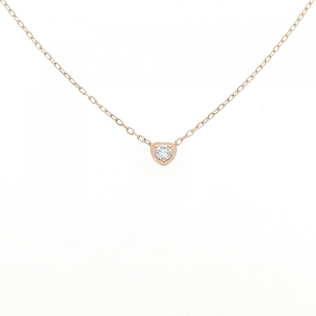 CARTIER DIAMANT LEGER NECKLACE: Cartier Diamant Leger Necklace Brand: Cartier Type: Necklace Material: 750 Pink Gold, Main Stone/Creation Natural Color: Pink Gold Size: 38 41cmActualSize Pendant top H x W: 5.2mmx5.4mm Chain