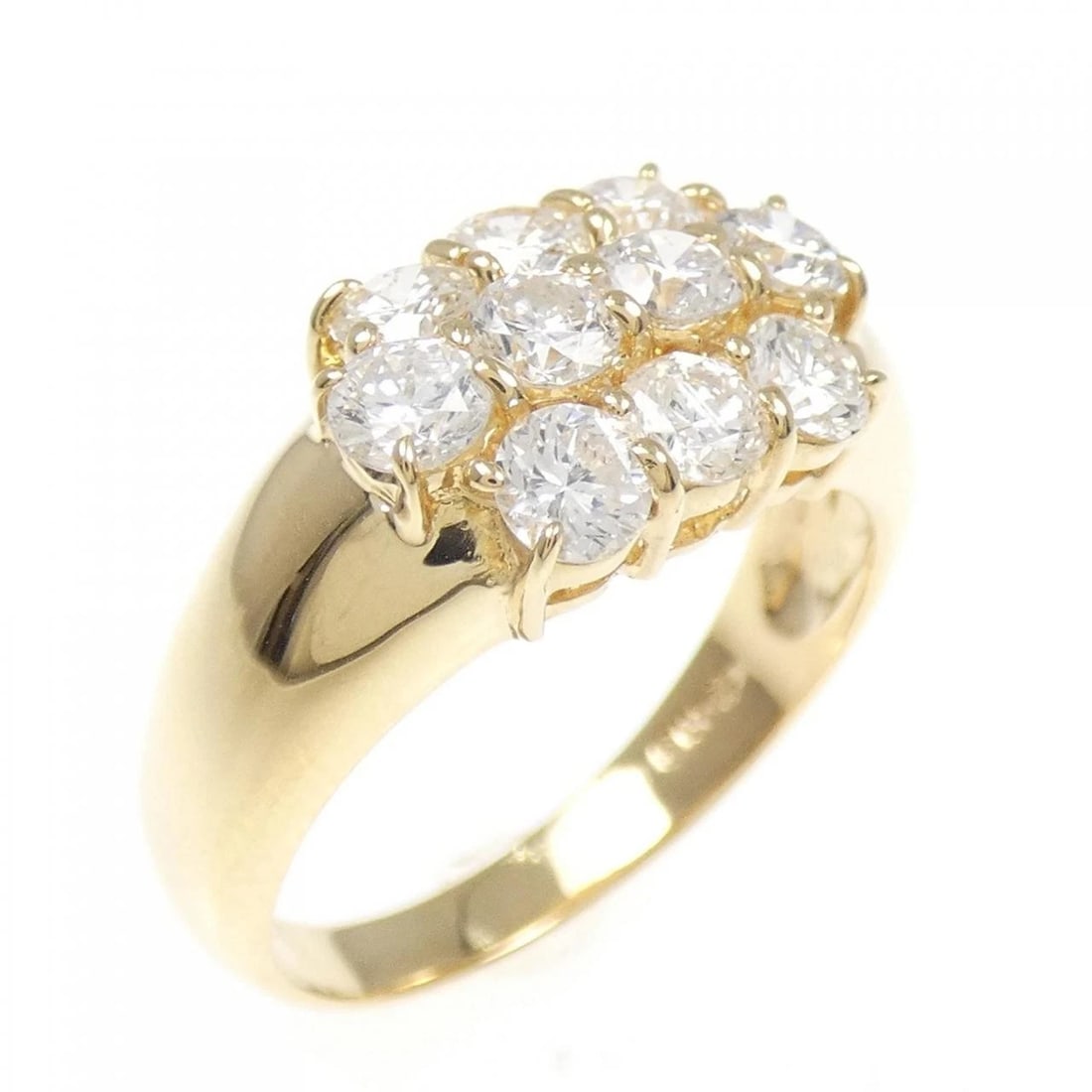 K18YG DIAMOND RING: K18YG Diamond Ring Brand: Unbranded Type: Ring Material: K18 Yellow Gold, Main Stone/Creation natural Color: Yellow Gold Size: 6.5-7 US Accessories: None Accessories Notice: When purchasin