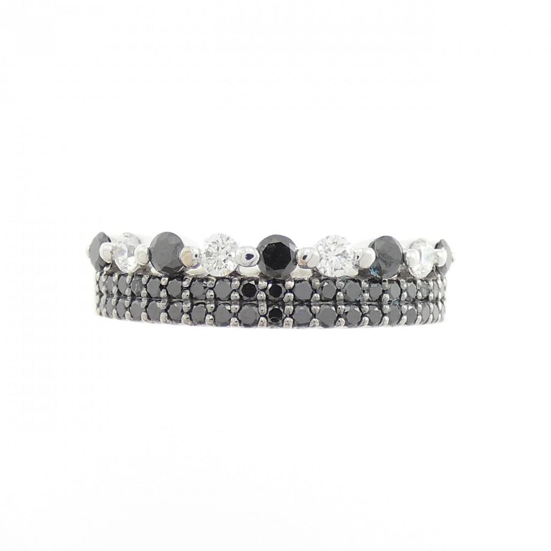 K18WG DIAMOND RING - 2