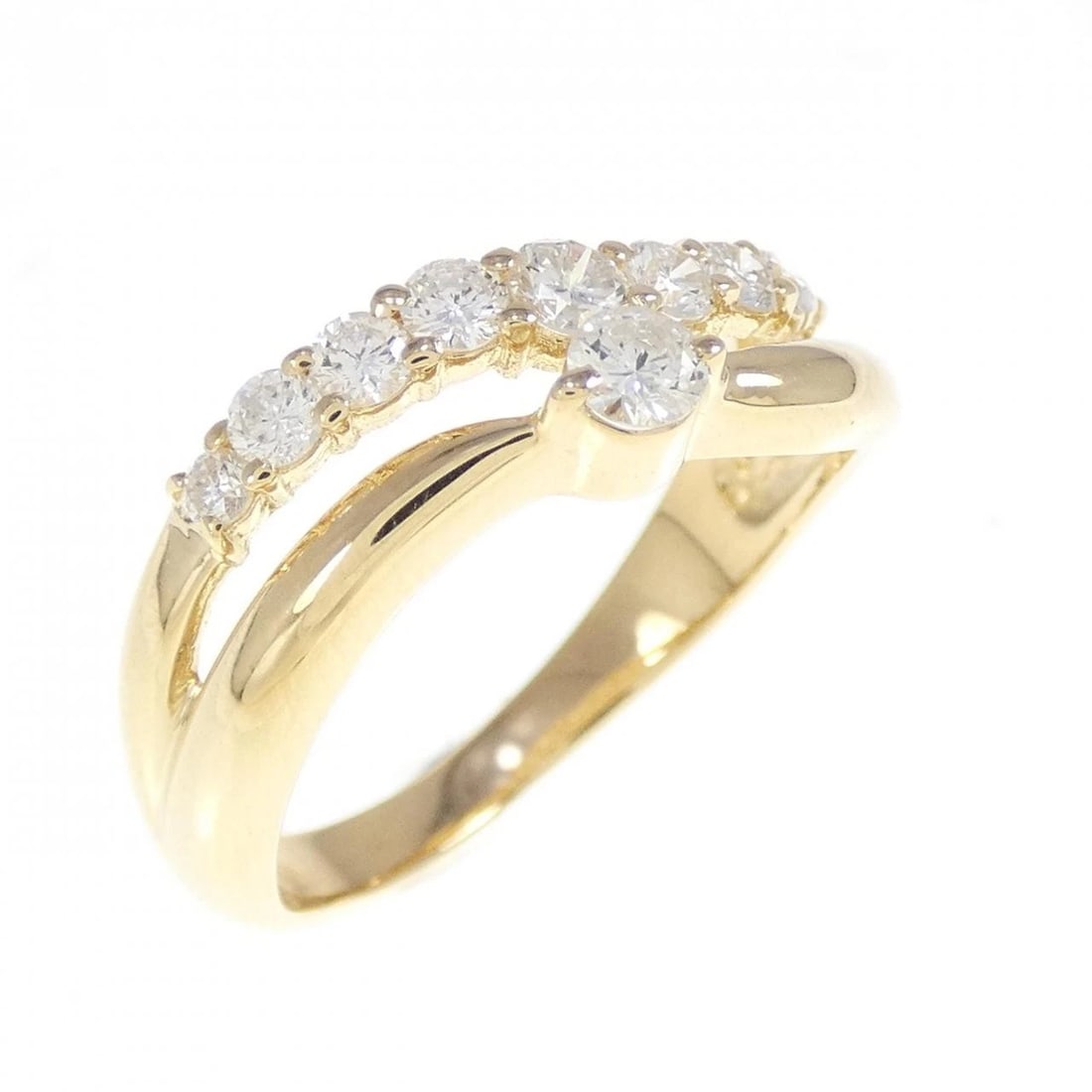 K18YG DIAMOND RING: K18YG Diamond Ring Brand: Unbranded Type: Ring Material: K18 Yellow Gold, Main Stone/Creation Natural Color: Yellow Gold Size: 7-7.5 US Accessories: None Accessories Notice: When purchasin