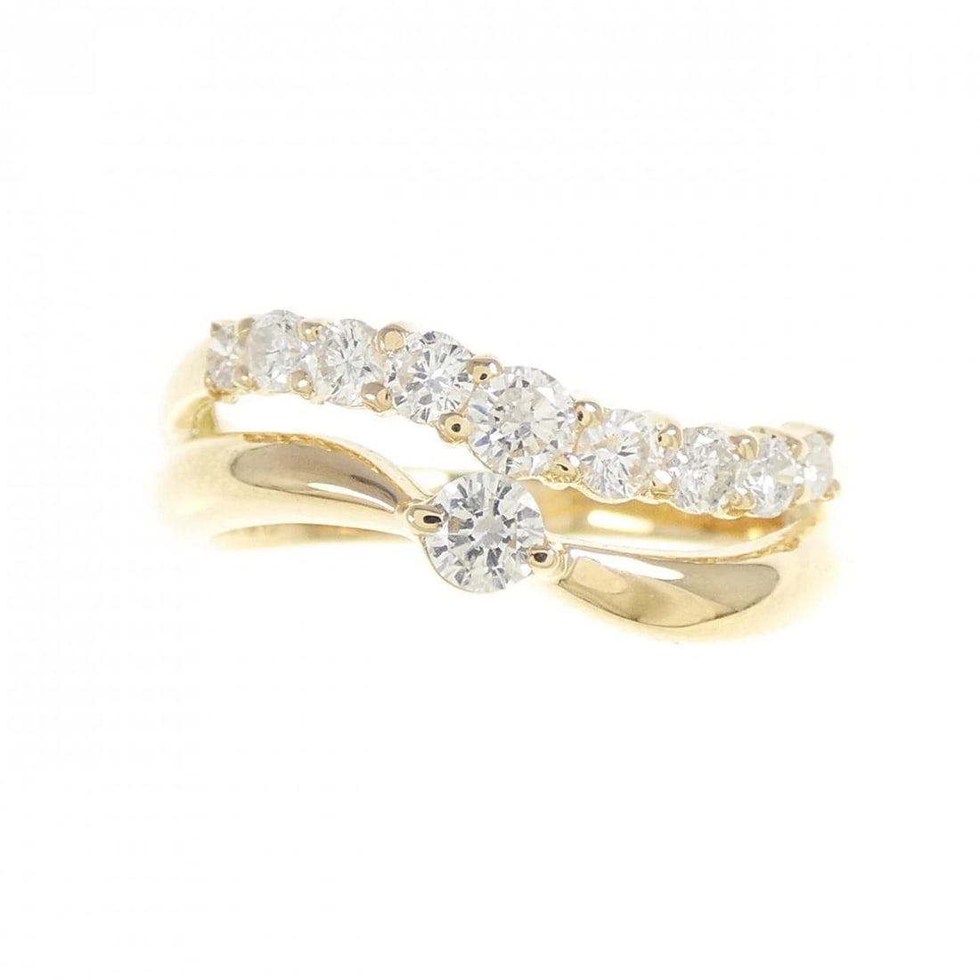 K18YG DIAMOND RING - 2