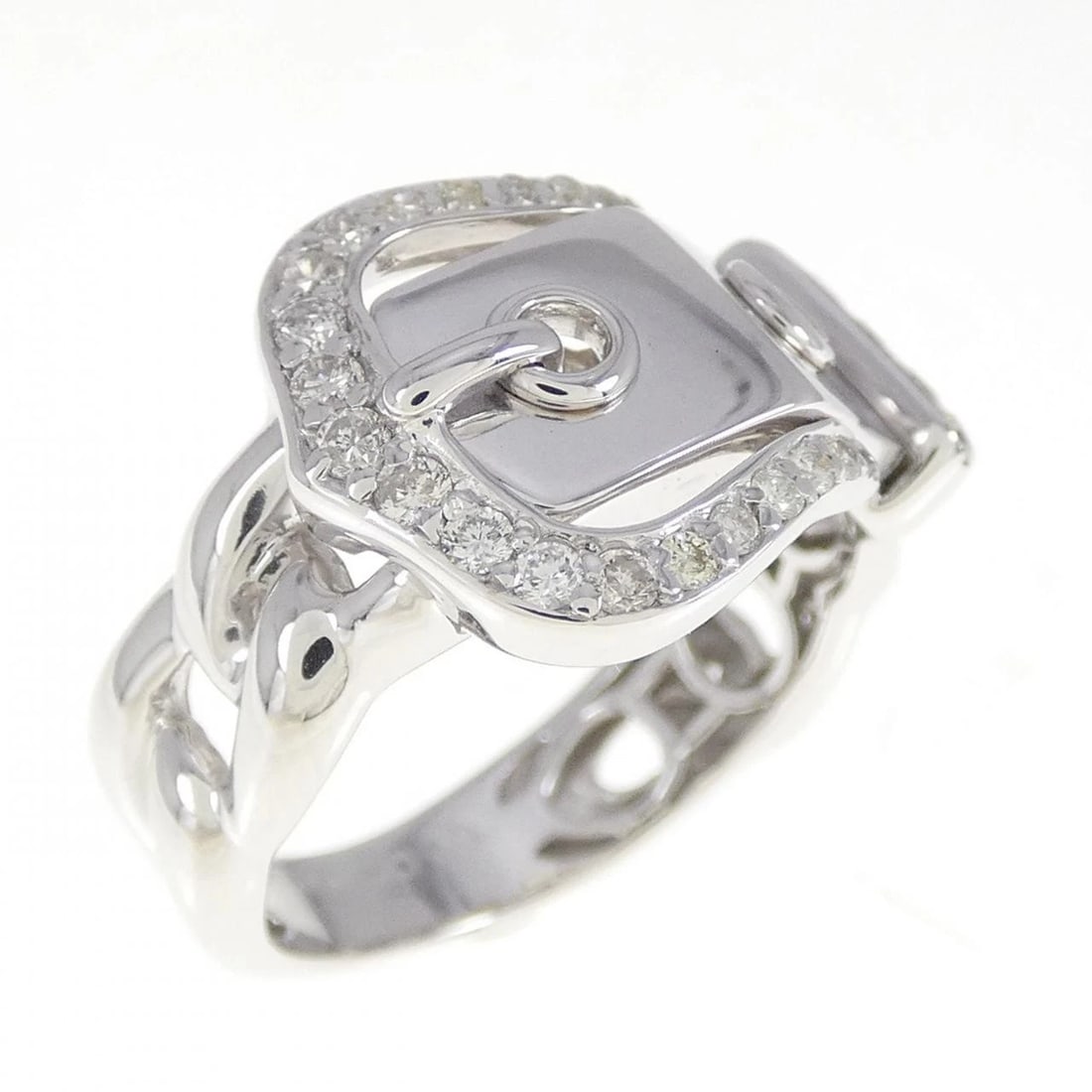 K18WG DIAMOND RING: K18WG Diamond Ring Brand: Unbranded Type: Ring Material: K18 White Gold, Main Stone/Creation Natural Color: WG Size: 6.5 US Accessories: None Accessories Notice: When purchasing pre-owned