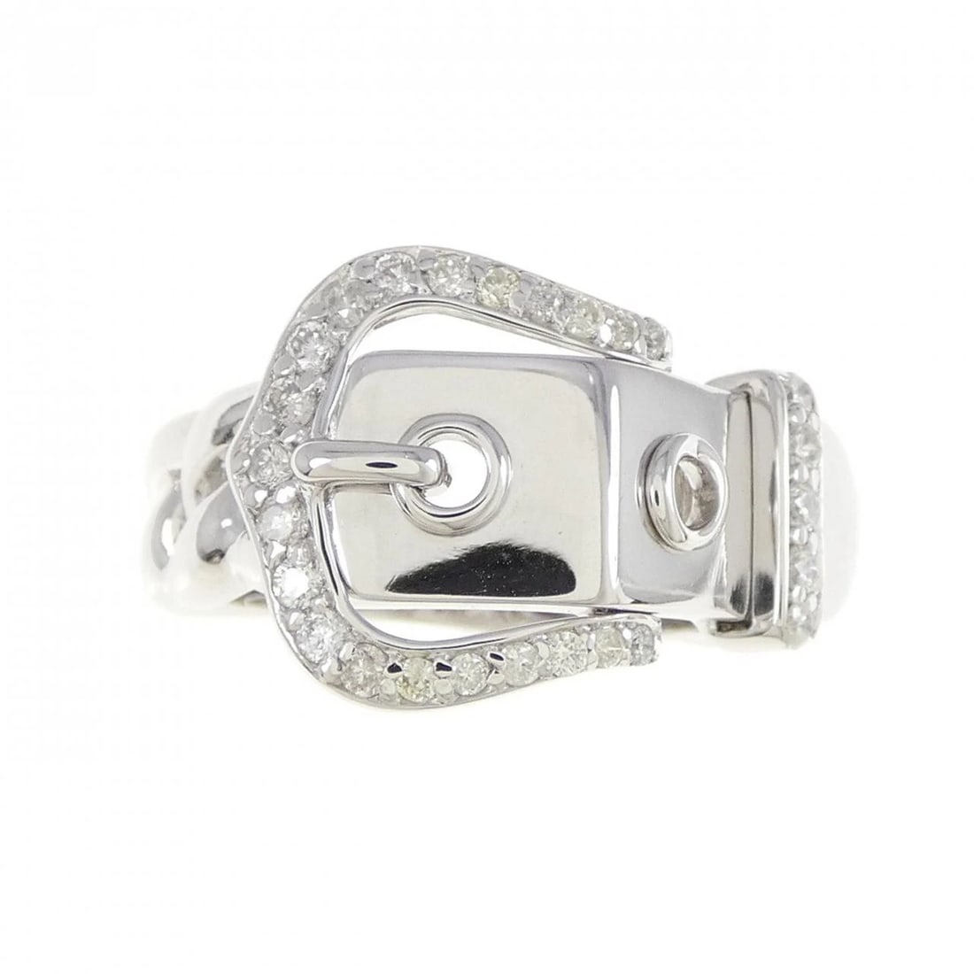 K18WG DIAMOND RING - 2