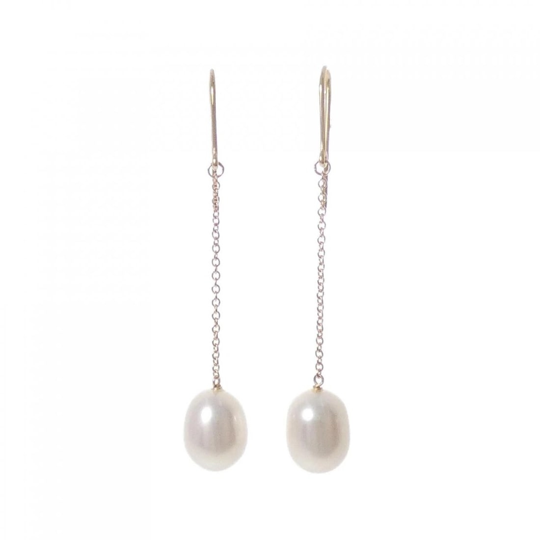 TIFFANY BY THE YARD DROP EARRINGS: Tiffany By the Yard Drop Earrings Brand: Tiffany Type: Earrings Material: 750 Pink Gold, Main Stone/Creation Freshwater Pearl Color: Pink Gold Size: ActualSize HxW: 10.9mmx8.1mm Accessories: