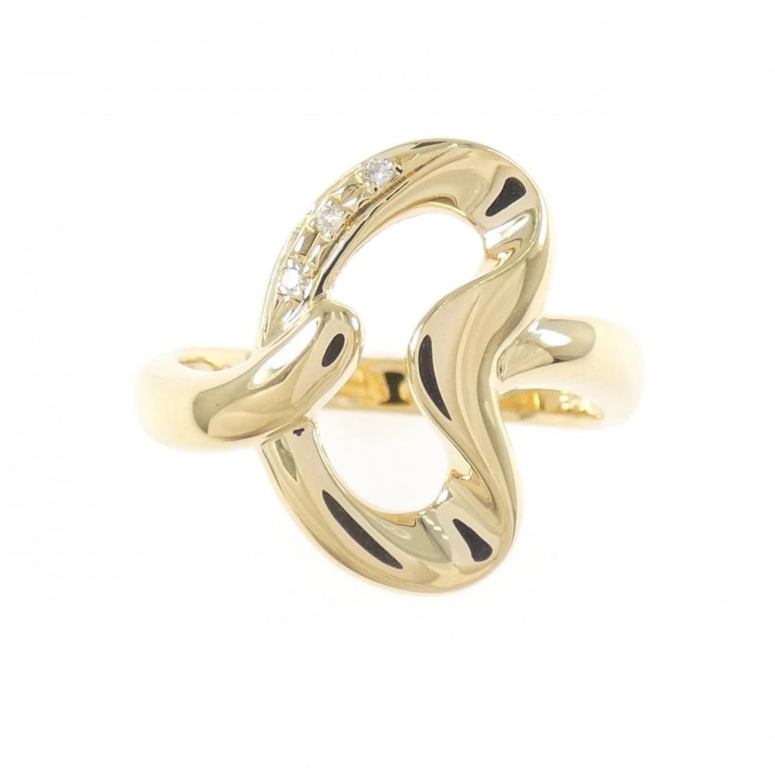 K18YG DIAMOND RING - 2