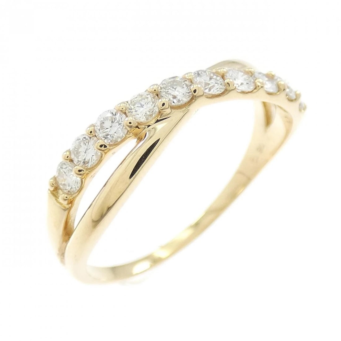K18YG DIAMOND RING: K18YG Diamond Ring Brand: Unbranded Type: Ring Material: K18 Yellow Gold, Main Stone/Creation Natural Color: Yellow Gold Size: 6 US Accessories: None Accessories Notice: When purchasing