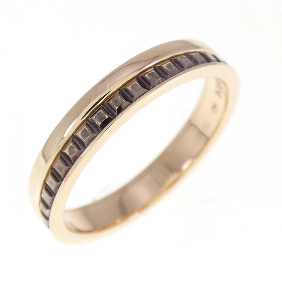 BOUCHERON QUATRE CLASSIC RING: Boucheron Quatre Classic Ring Brand: Boucheron Type: Ring Material: 750 Pink Gold PVD, Color: Pink Gold Size: 8-8.5 US Accessories: None Accessories Notice: When purchasing pre-owned goods,