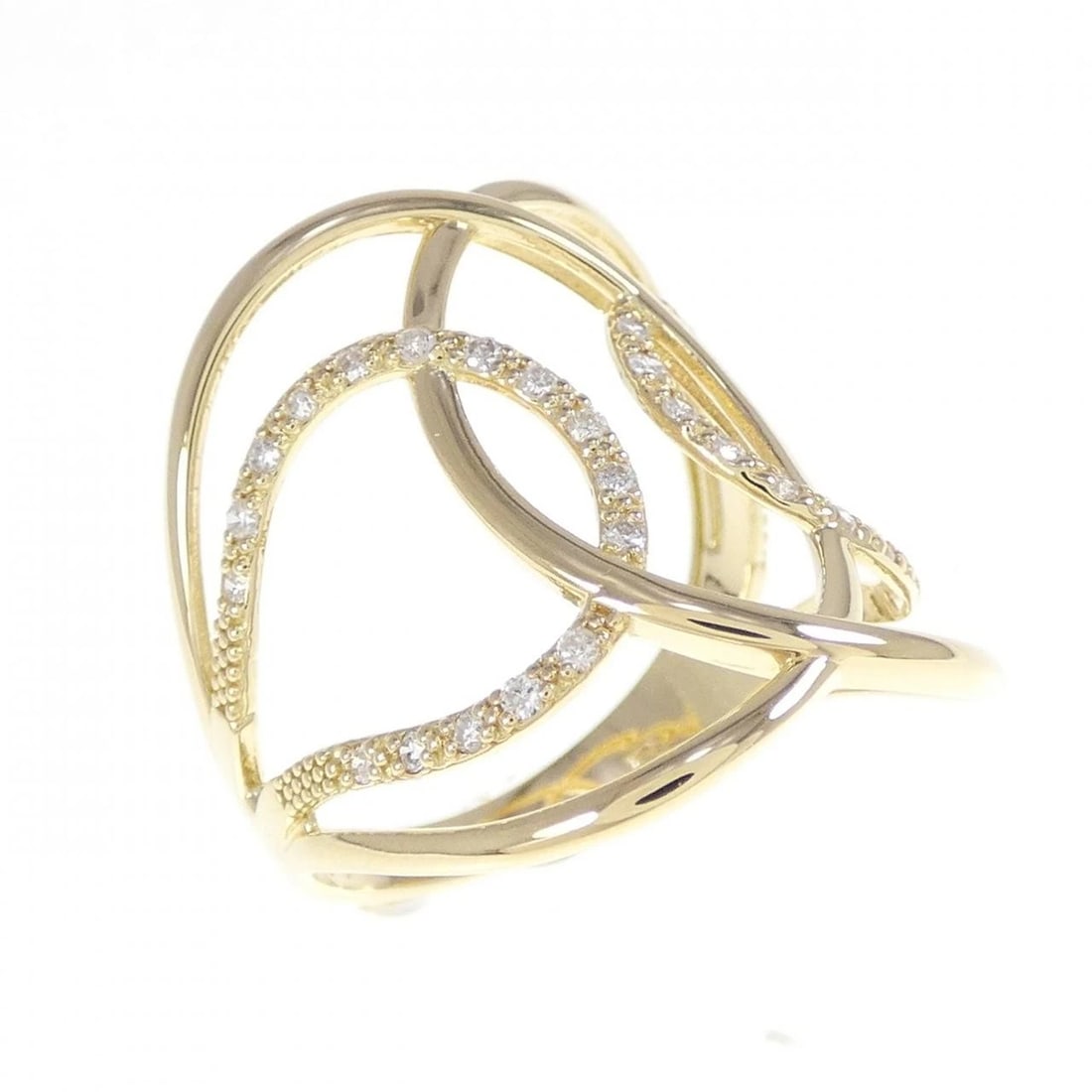 K18YG DIAMOND RING: K18YG Diamond Ring Brand: Unbranded Type: Ring Material: K18 Yellow Gold, Main Stone/Creation natural Color: Yellow Gold Size: 6-6.5 US Accessories: None Accessories Notice: When purchasing