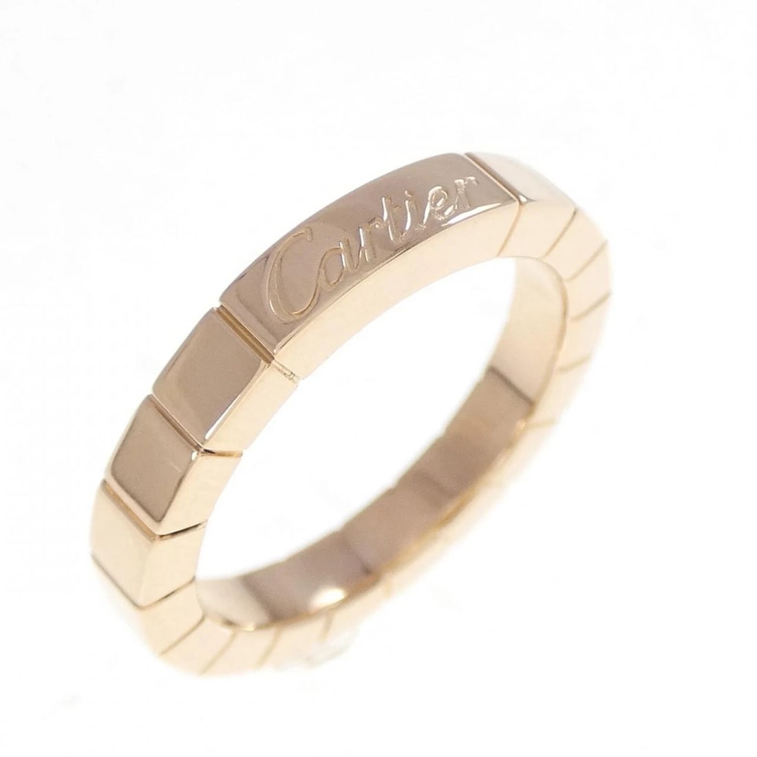 CARTIER LANIERES RING: Cartier Lanieres Ring Brand: Cartier Type: Ring Material: 750 Pink Gold, Color: Pink Gold Size: 4.5-5 US Accessories: None Accessories Notice: When purchasing pre-owned goods, please refer to
