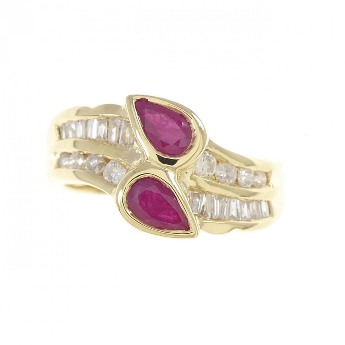 K18YG RUBY RING - 2