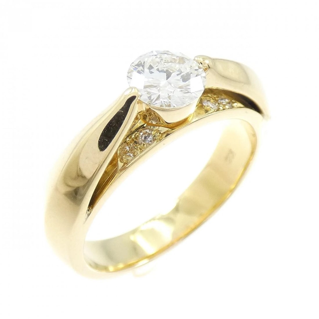 K18YG DIAMOND RING: K18YG Diamond Ring Brand: Unbranded Type: Ring Material: K18 Yellow Gold, Main Stone/Creation Natural Color: Yellow Gold Size: 6.5-7 ( US size) Accessories: None Accessories Notice: When