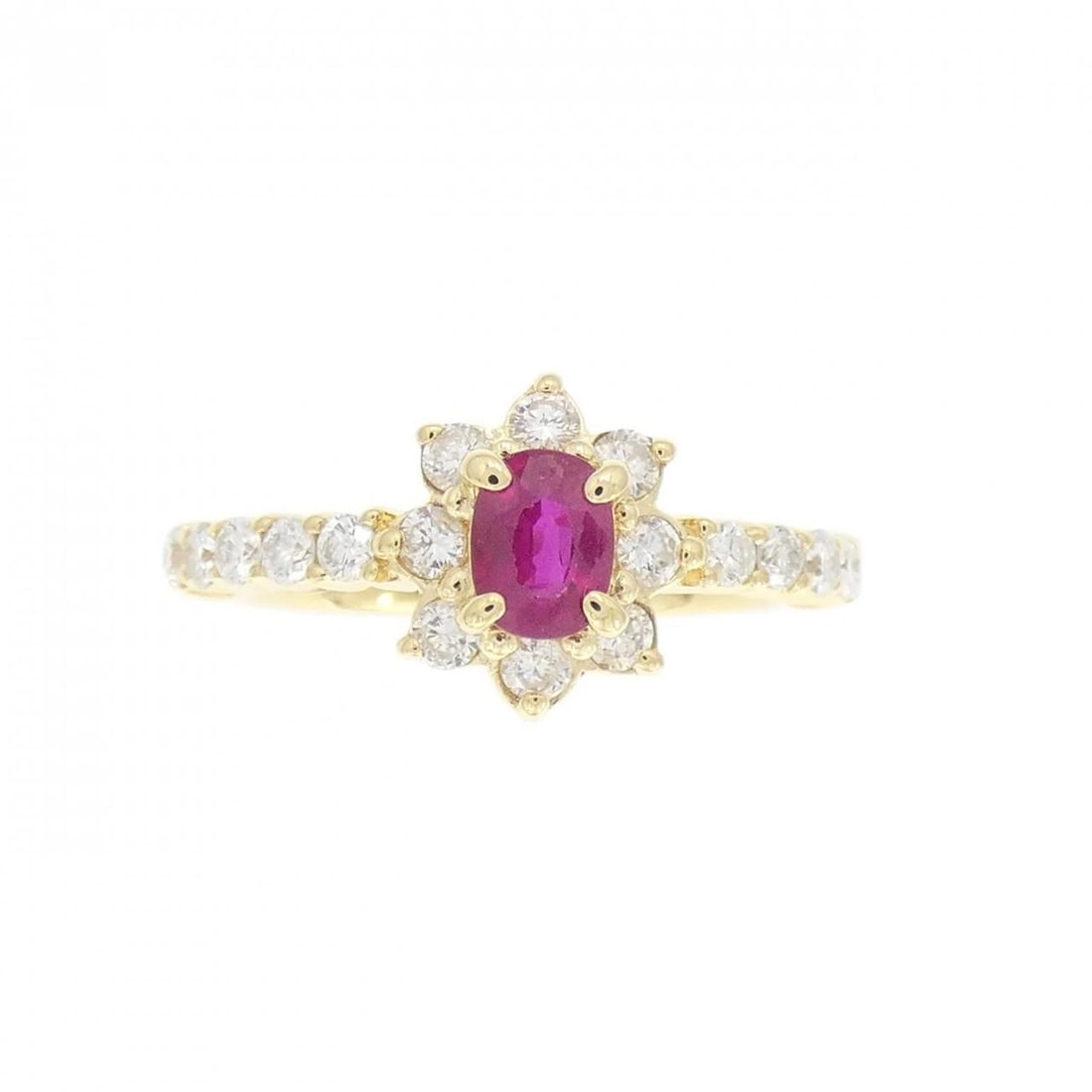 K18YG RUBY RING - 2