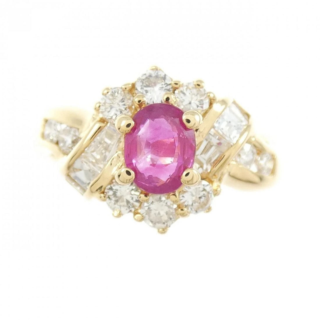 K18YG RUBY RING - 2