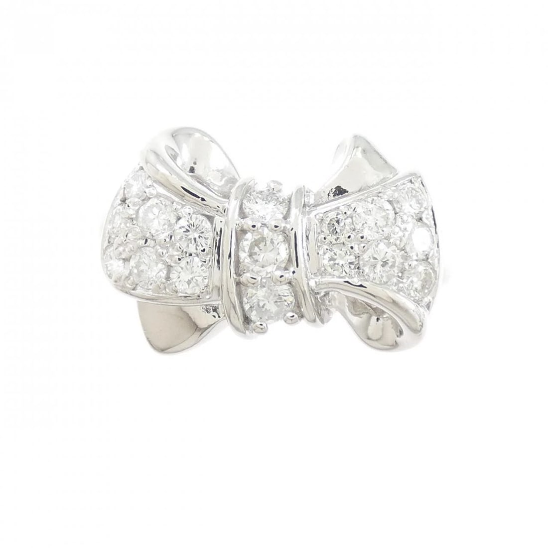 PT900 RIBBON DIAMOND RING - 2