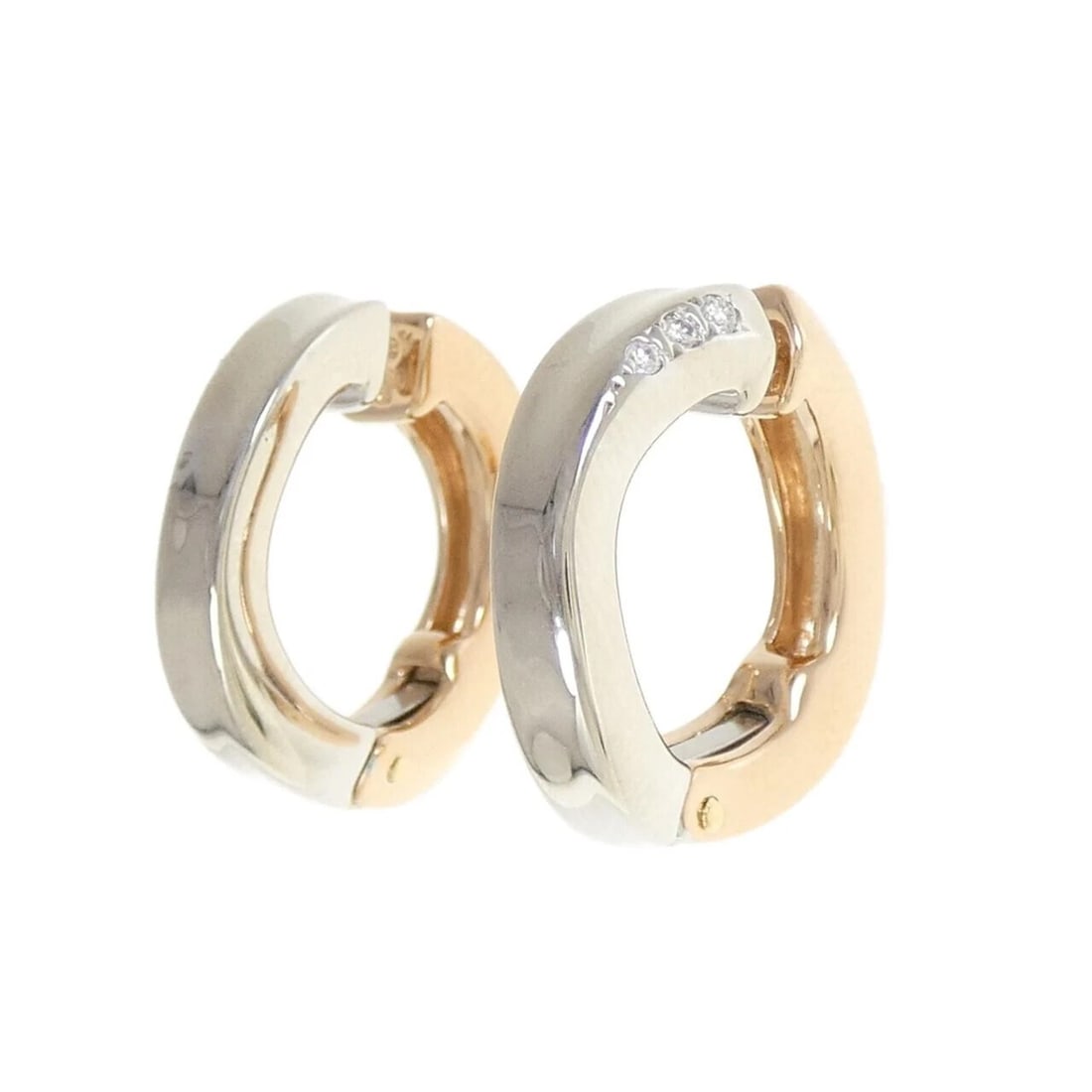 TASAKI DIAMOND EARRINGS: TASAKI Diamond Earrings Brand: TASAKI Type: Earrings Material: K18 Pink Gold K18 White Gold, Main Stone/Creation Natural Color: Pink Gold White Gold" Size: ActualSize HxW: 18.4mmx5.1mm 