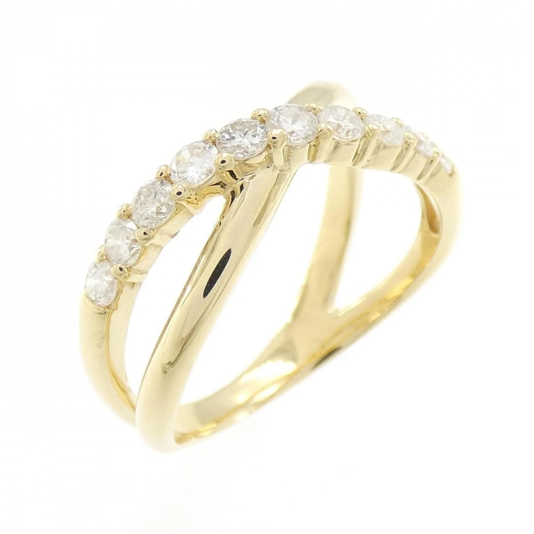 K18YG DIAMOND RING: K18YG Diamond Ring Brand: Unbranded Type: Ring Material: K18 Yellow Gold, Main Stone/Creation Natural Color: Yellow Gold Size: 6.5-7 US Accessories: None Accessories Notice: When purchasin