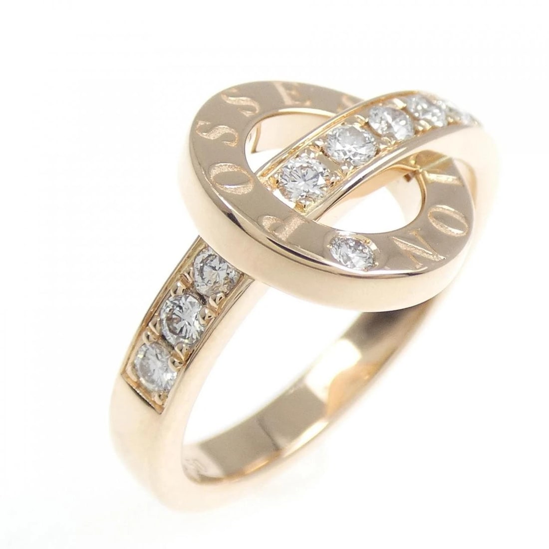 PIAGET POSESHON RING: Piaget Poseshon Ring Brand: PIAGET Type: Ring Material: 750 Pink Gold, Main Stone/Creation Natural Color: Pink Gold Size: 5.5 (US size) Accessories: None Accessories Notice: When purchasing