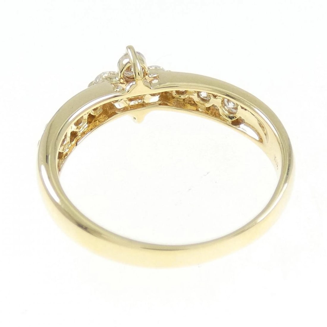K18YG FLOWER DIAMOND RING - 3