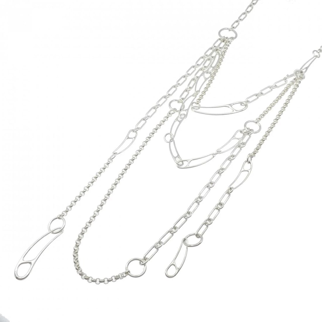 HERMES 925 NECKLACE: HERMES 925 Necklace Brand: HERMES Type: Necklace Material: 925 Silver, Color: Silver Size: ActualSize Motif Max. W: 10.3mm Accessories: None Accessories Notice: When purchasing pre-owned