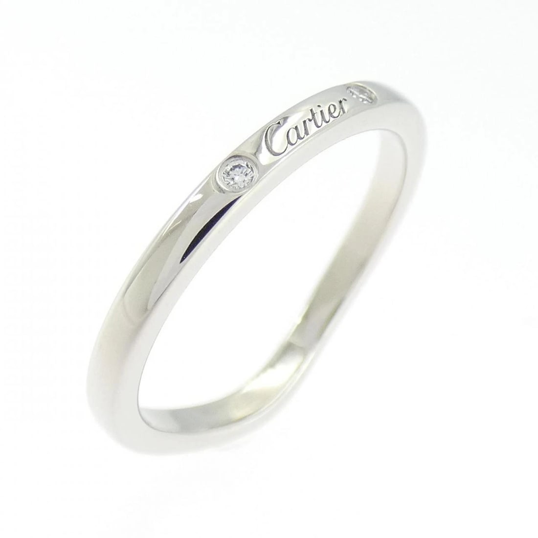 CARTIER BALLERINA 3P RING: Cartier Ballerina 3P Ring Brand: Cartier Type: Ring Material: Platinum 950, Main Stone/Creation Natural Color: White Size: 5 (US size) Accessories: None Accessories Notice: When purchasing