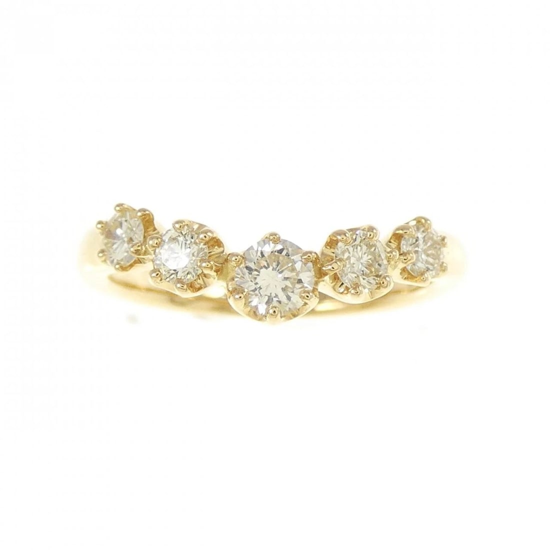 K18YG DIAMOND RING: K18YG Diamond Ring Brand: Unbranded Type: Ring Material: K18 Yellow Gold, Main Stone/Creation natural Color: Yellow Gold Size: 6.5 US Accessories: None Accessories Notice: When purchasing