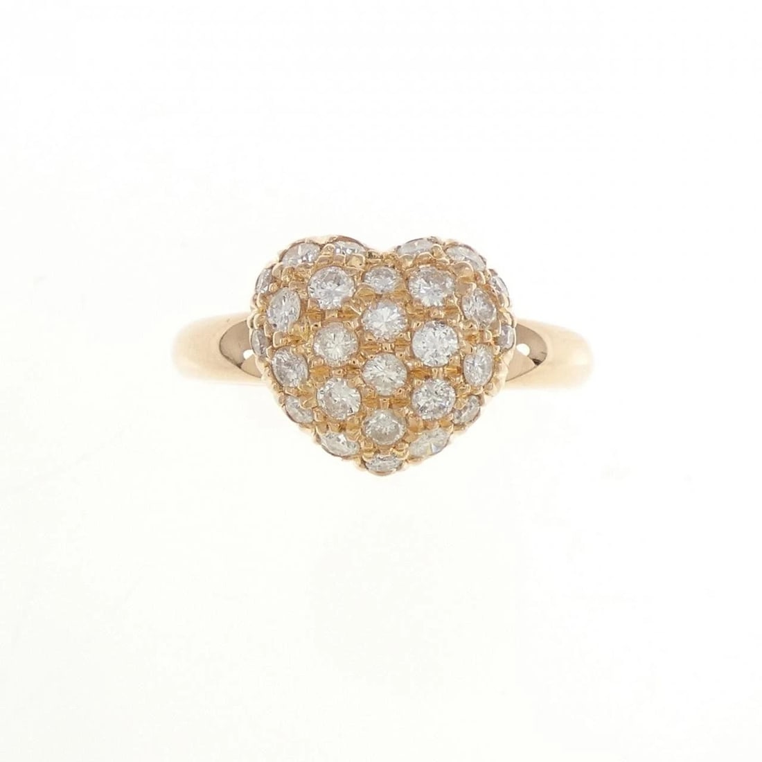 K18PG HEART DIAMOND RING - 2