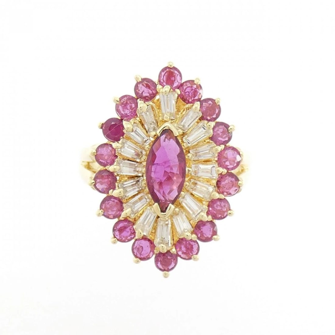 K18YG RUBY RING - 2