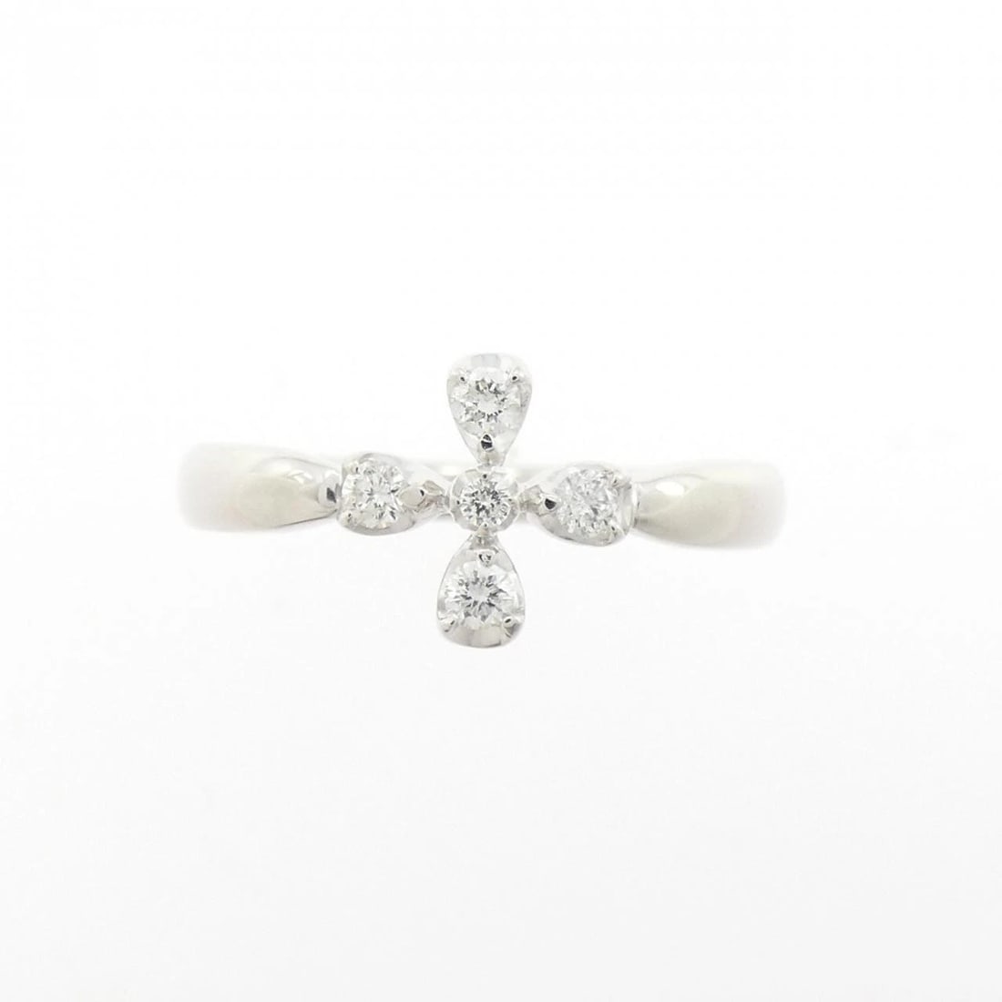 K18WG DIAMOND RING - 2