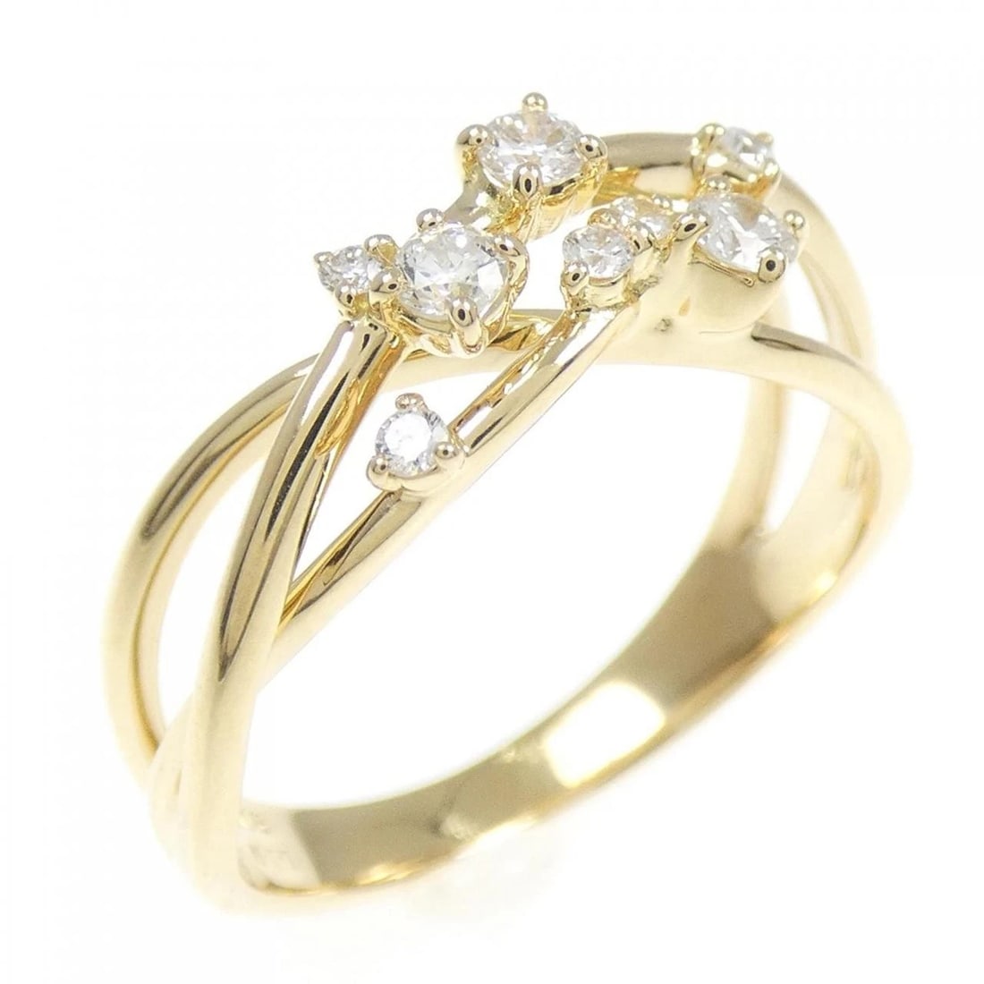 K18YG DIAMOND RING: K18YG Diamond Ring Brand: Unbranded Type: Ring Material: K18 Yellow Gold, Main Stone/Creation natural Color: Yellow Gold Size: 6.5 US Accessories: None Accessories Notice: When purchasing