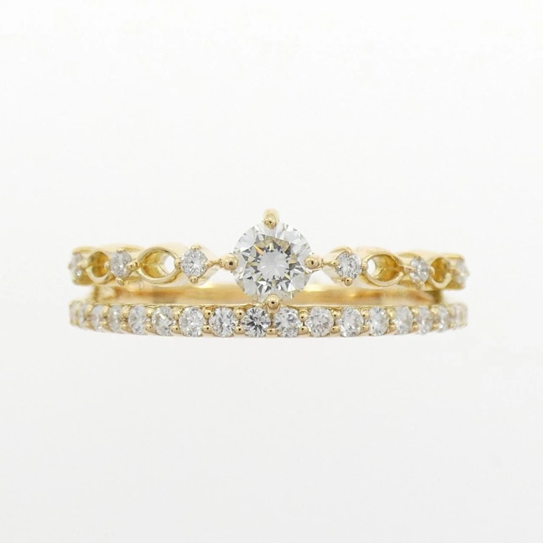 K18YG DIAMOND RING - 2