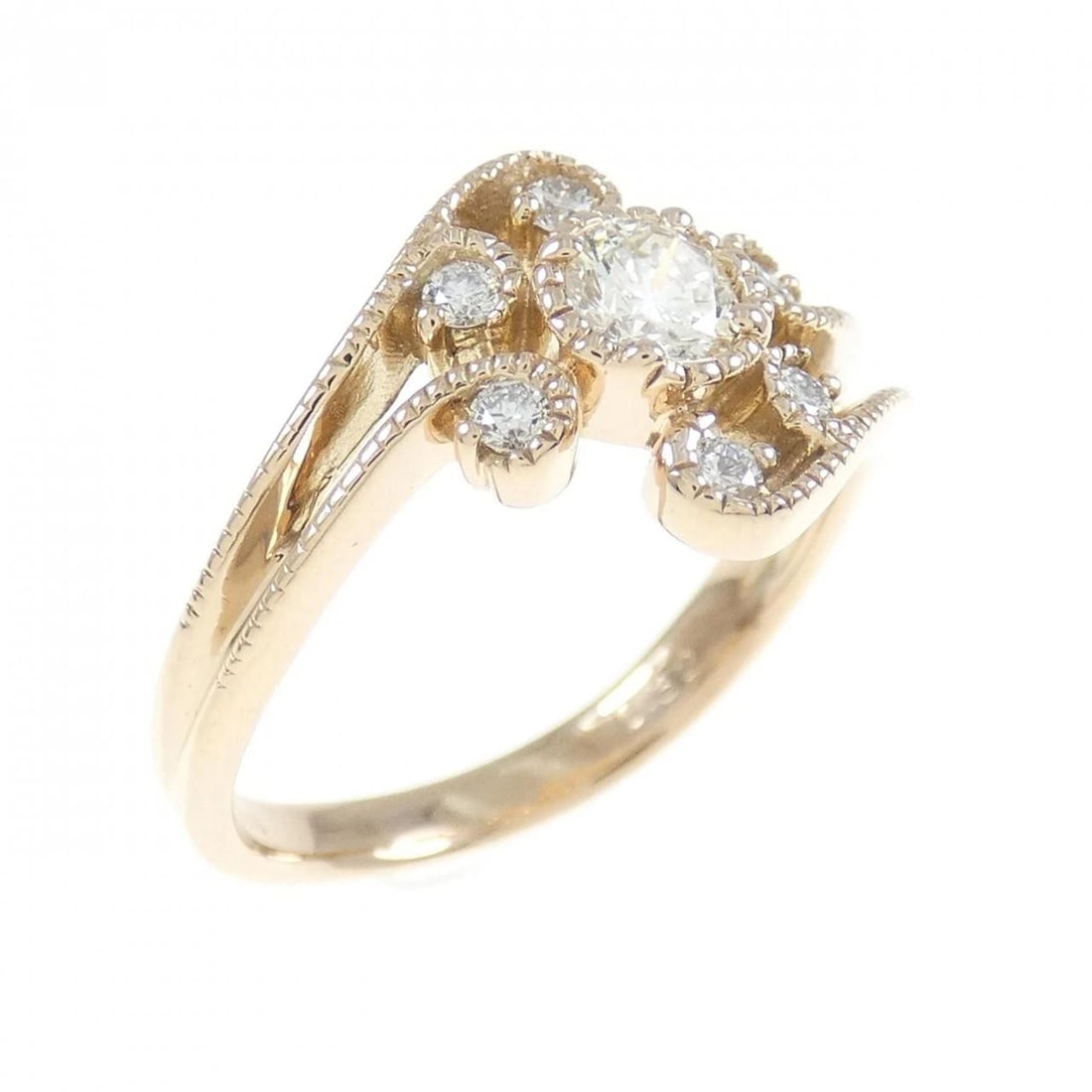 K18PG DIAMOND RING: K18PG Diamond Ring Brand: Unbranded Type: Ring Material: K18 Pink Gold, Main Stone/Creation natural Color: White Gold Size: 6.5 US Accessories: None Accessories Notice: When purchasing pre