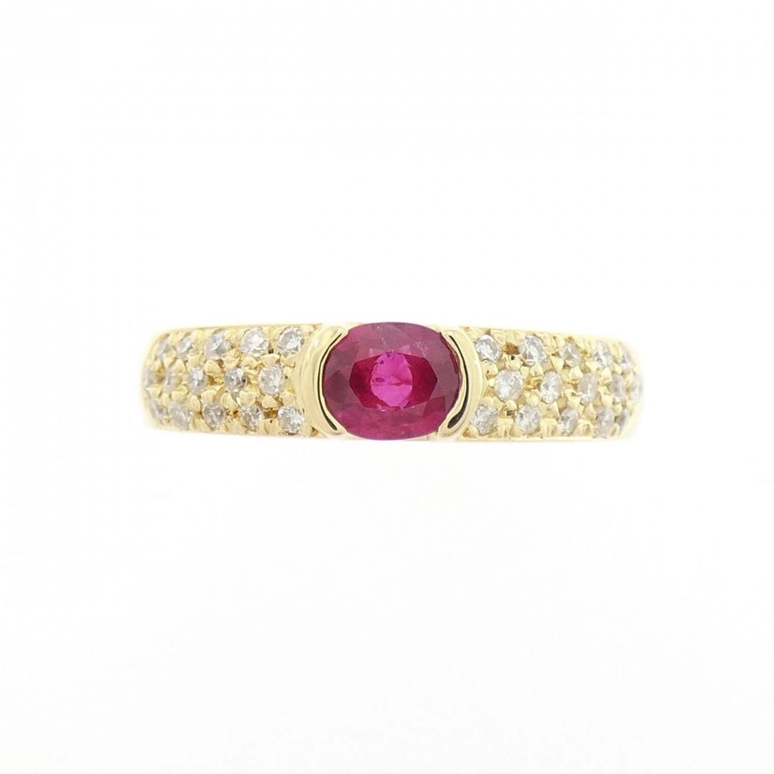 K18YG RUBY RING - 2